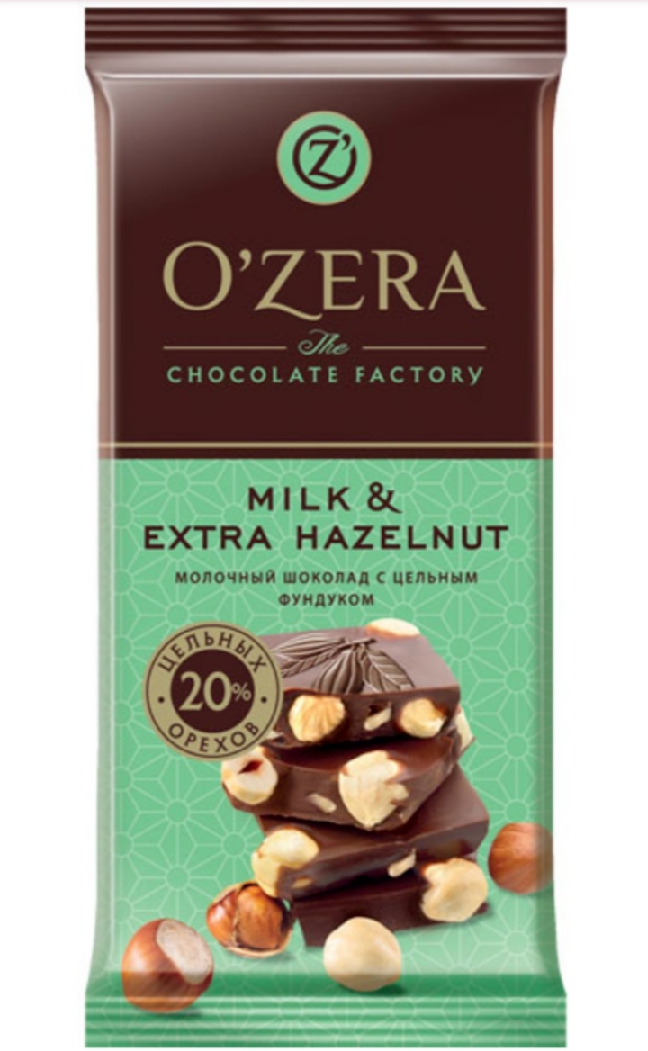 Шоколадка с цельным. Шоколад Ozera Extra Milk & Hazelnut 90г молочный. Шоколад "o'Zera" Extra молочный Hazelnut 90 г.. Шоколад o Zera мол.Milk&Extra Hazelnut 90 гр. Шоколад o'Zera Extra Milk, 90г.