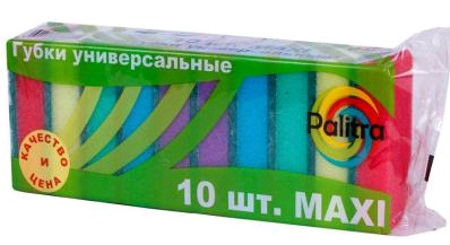 Губки для посуды PALITRA 10 шт maxi